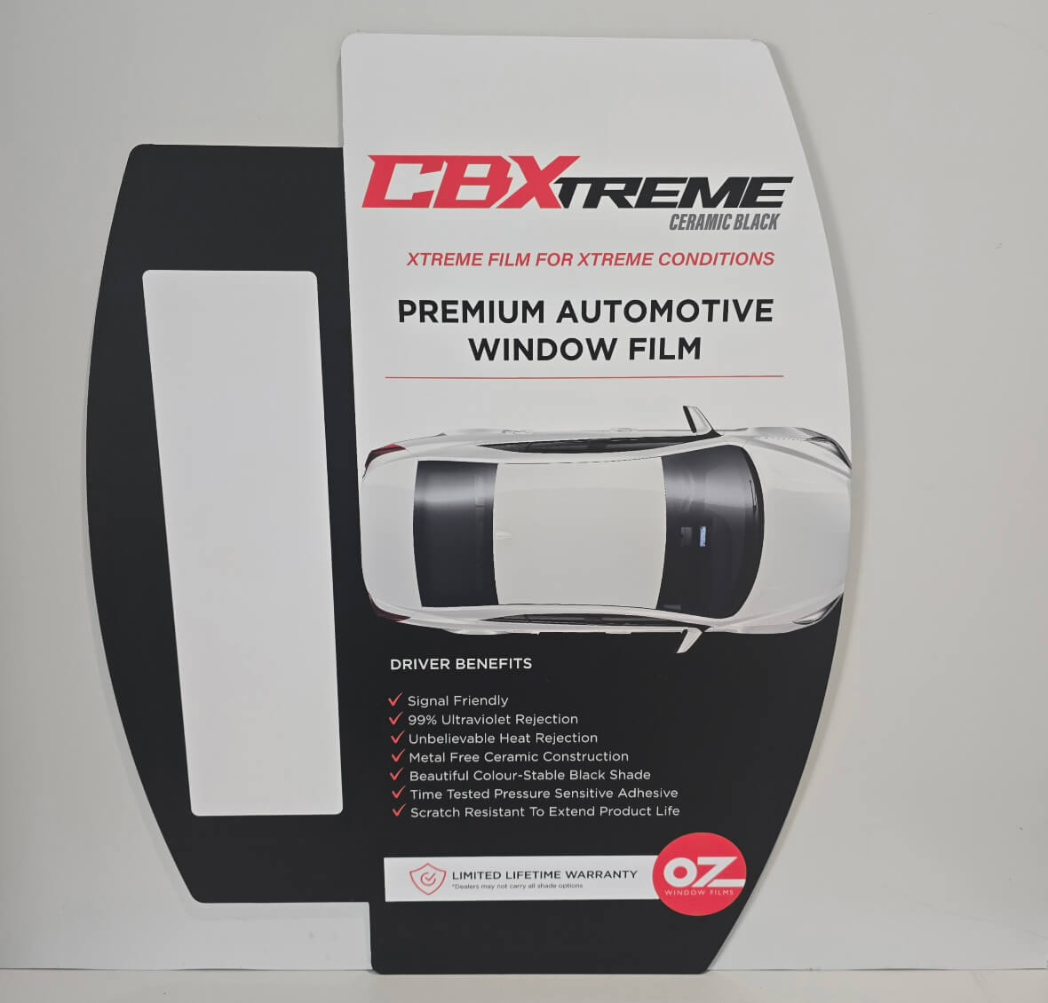 OZ Window Films CBX Display Board